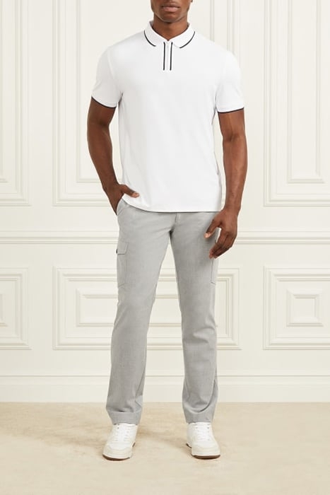 MARCIANO BY GUESS FORMAL PERFORMANCE PURE POLO SHIRT WHITE 3