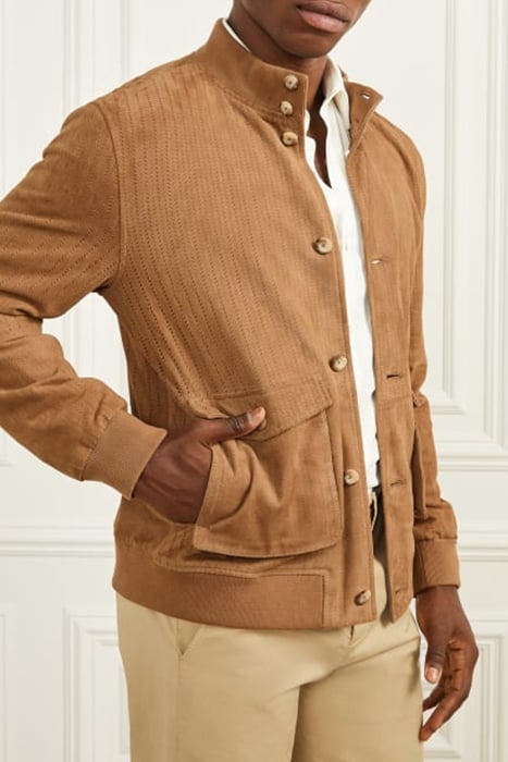 SUEDE JACKET TALL BOOTS LIGHT BROWN 5