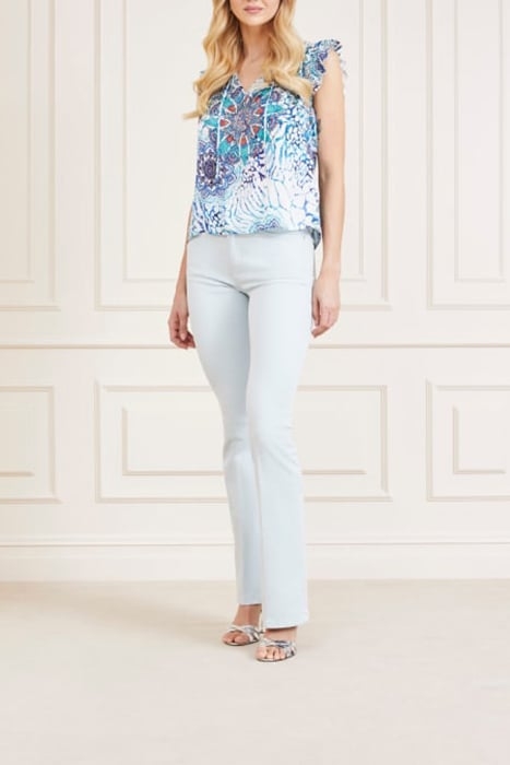 NEW KAYLA DENIM FLARED HELIUM 3