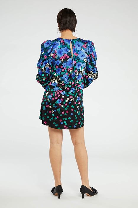 MARLOES DRESS BLACK/FEELING GREEN 2