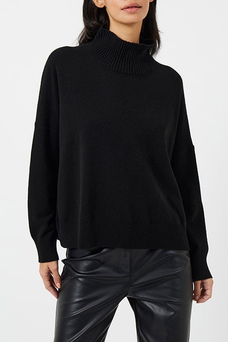 JEANIE VHARI SUST ROLL NK JMPR BLACK 1