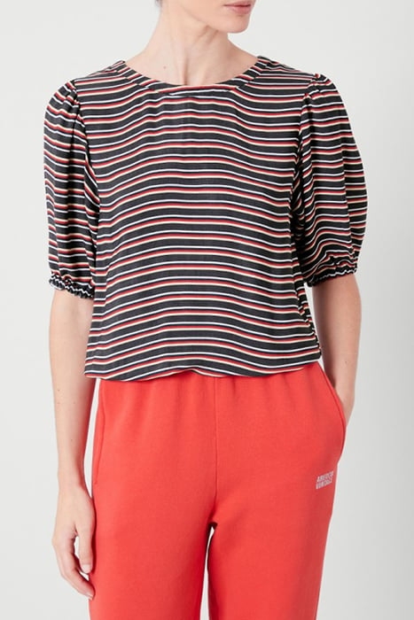 ROUND COLLAR PRINTED SHORT TOP ZAC 1