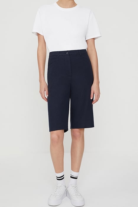 SHORT STRAIGHT-CUT BERMUDA SHORTS NAVY 3