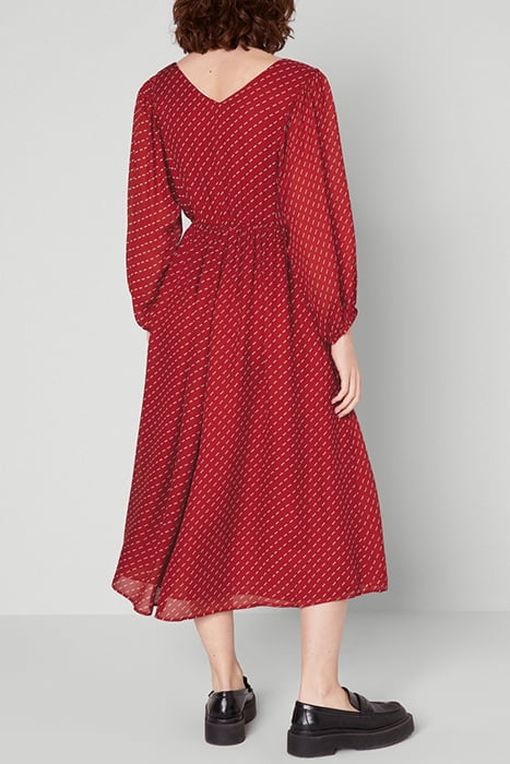 V COLLAR LONG PRINTED DRESS TOOTSI 2