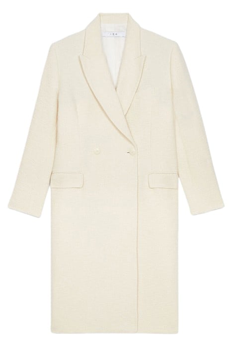 REMYA DOUBLE BREASTED COAT IN ECRU 3