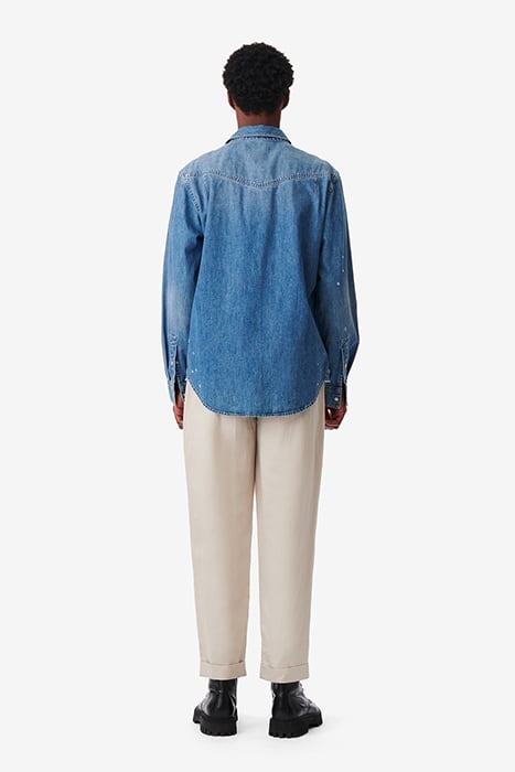 KIRO DENIM JACKET IN MID BLUE USED 3