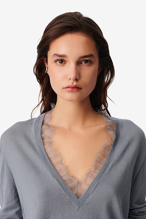 JAYDEN KNITTED SWEATER IN STONE BLUE 5