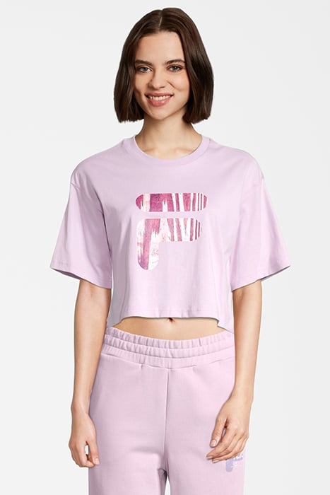 BOTHEL CROPPED GRAPHIC TEE FAIR ORCHID 1