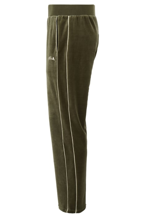 TEGAL VELVET TRACK PANTS OLIVE NIGHT 4