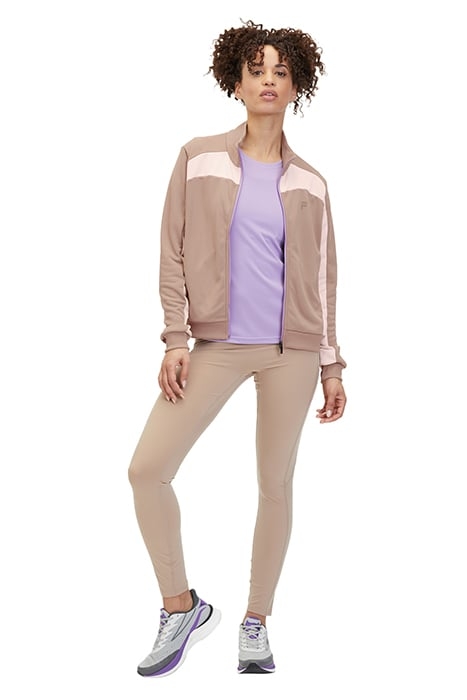 TISENS TRACK JACKET MOCHA MERINGUE-SILVER PEONY 3
