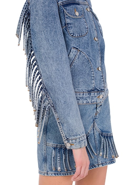 RECYCLED BLUE DENIM JACKET BLUE 4