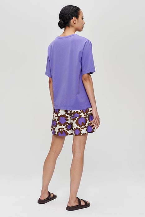 COTTON PRINTED SHORT VIOLET 3