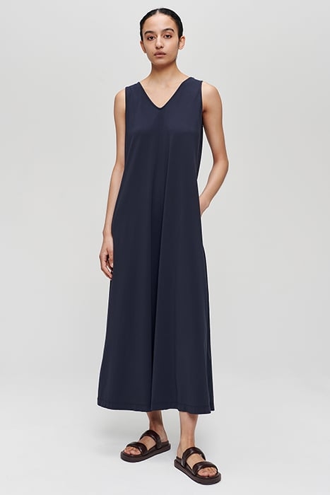 SLEEVELESS V NECK DRESS JAPAN BLUE 1