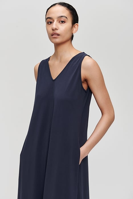SLEEVELESS V NECK DRESS JAPAN BLUE 4