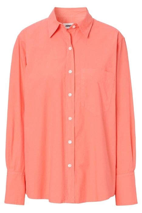 ORG COTTON BOYS SHIRT RADIANT CORAL 4