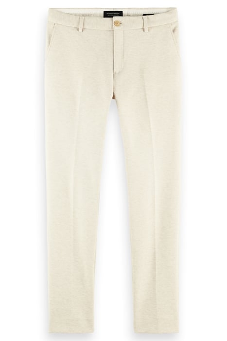 MOTT - SUPER SLIM-FIT YARN-DYED KNITTED CHINO STONE MELANGE 1