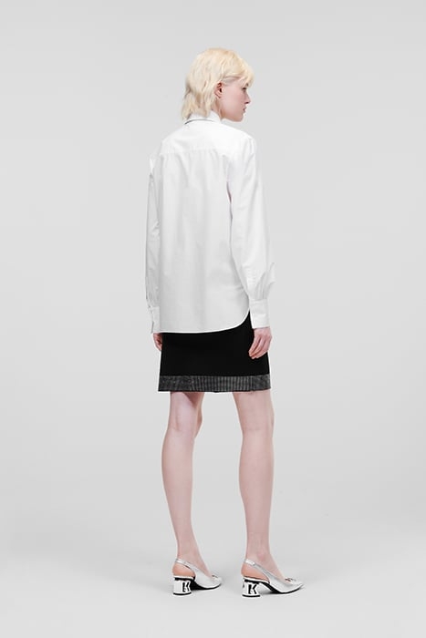 BIB SHIRT W/ MONOGRAM NECKTIE WHITE 3