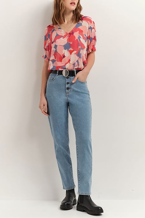 CABALA - HIBISCUS TOP WITH CAMELLIA MAXI PRINT 4