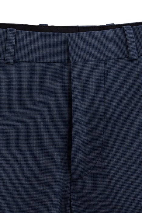 NAVY MINI-CHECK TRAVEL SUIT SUIT TROUSERS 5