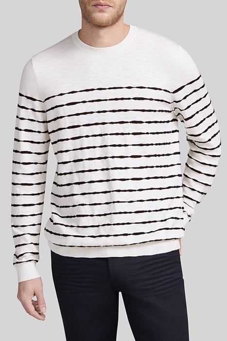 GESSO SWEATER WITH BLACK SAILOR STRIPES 1
