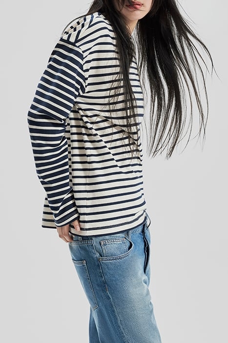 UNISEX ORGANIC COTTON SAILOR-STRIPE GENDER FREE T-SHIRT 5