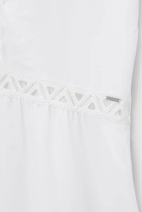 OFF-WHITE RECYCLED DRESS WITH LACE BRAID 7