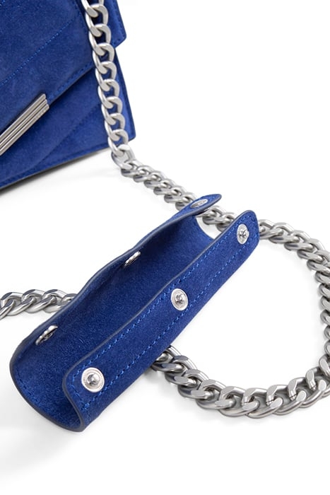 COBALT SUEDE QUILTED BAG 8