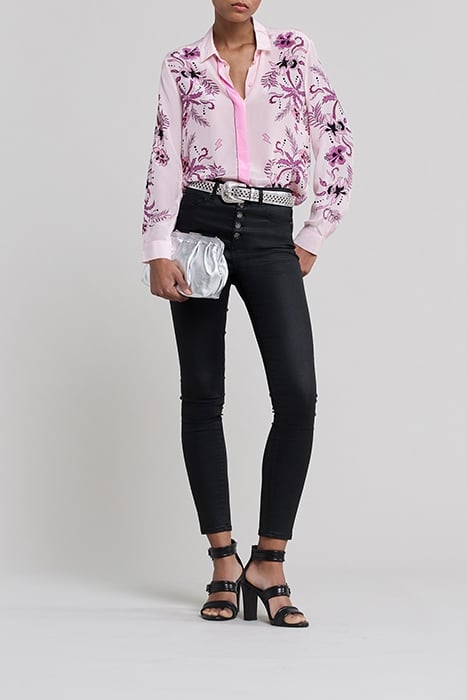 PINK SHIRT WITH FLOWER & PALM-TREE PRINT 3