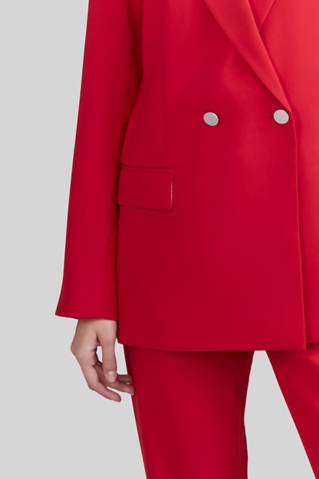 POPPY RED DOUBLE-BREASTED SUIT JACKET 5