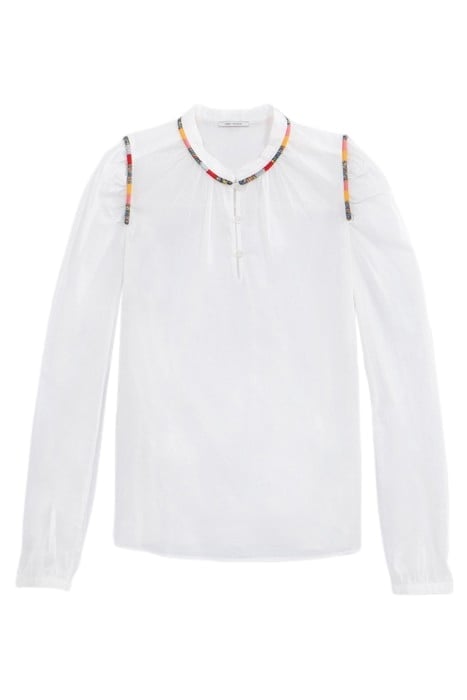 OFF-WHITE BLOUSE WITH ATEBA EMBROIDERY 1