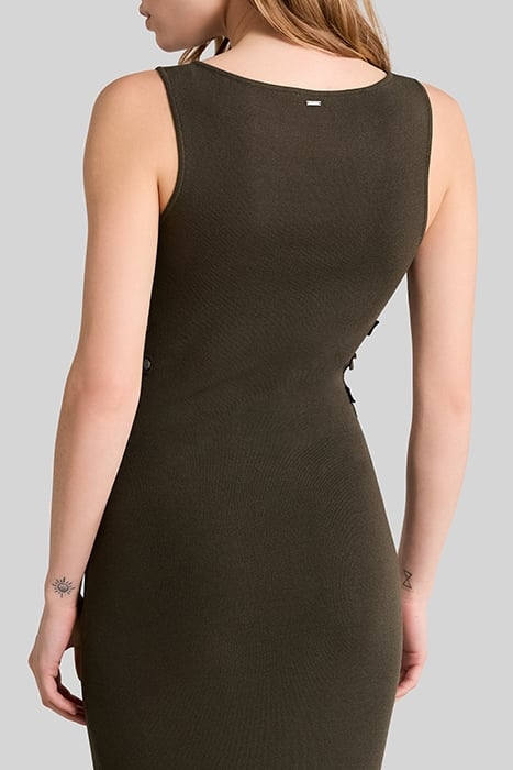 KHAKI KNITTED BODYCON DRESS 2