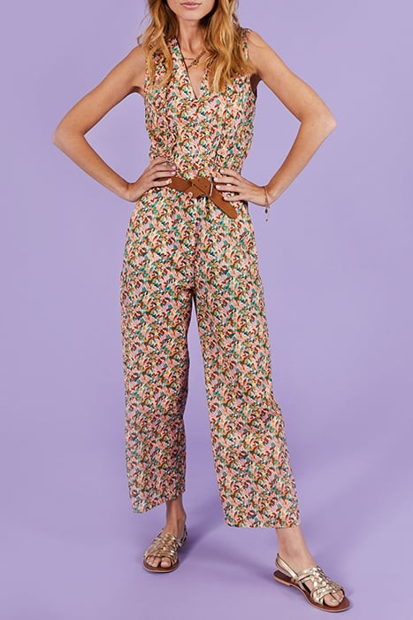 SALMON PINK FLOWER PRINT JUMPSUIT 8
