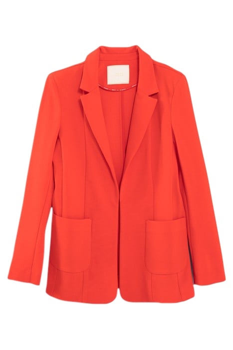 CRIMSON RED MILANO KNIT SUIT JACKET 3