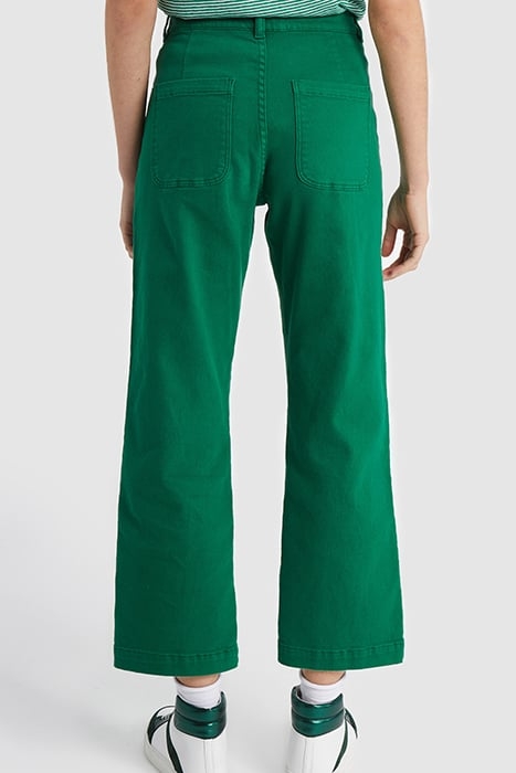 MEADOW GREEN FLARED JEANS 2