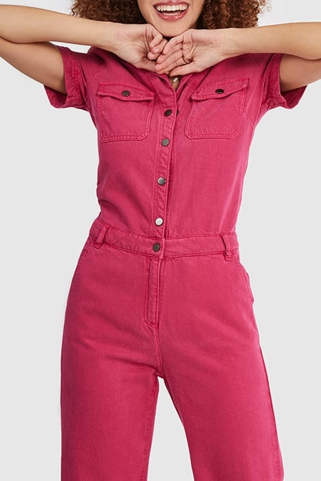 MAGENTA DENIM JUMPSUIT 4