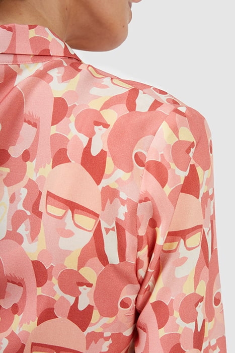 CRIMSON RED SHIRT WITH WOMEN PRINT 7