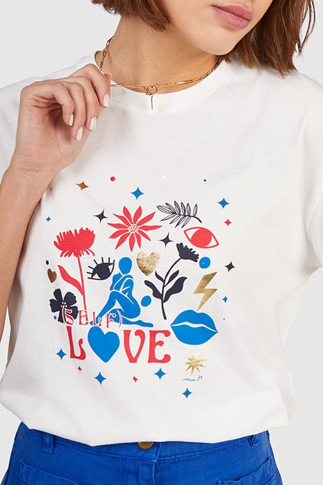 T-SHIRT WITH ARTY WOMAN IMAGE AND SLOGAN 6