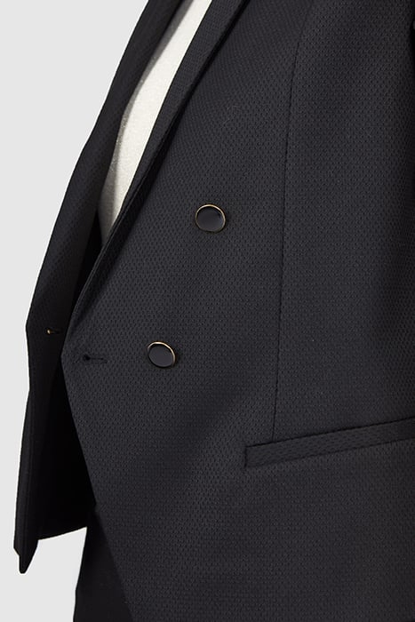 BLACK JACQUARD SUIT JACKET 4