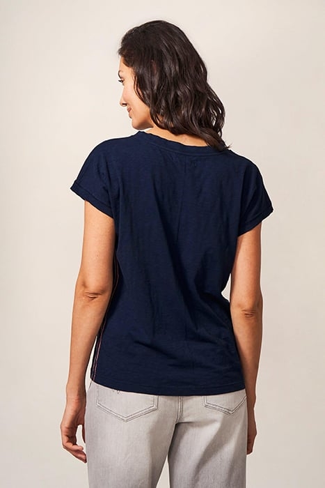 NELLY NOTCH NECK TEE DARK NAVY 2