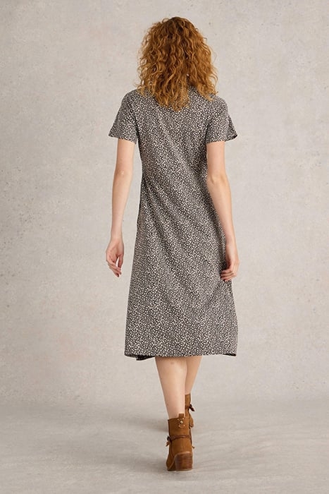 RUA JERSEY SHIRT DRESS BLACK PRINT 2