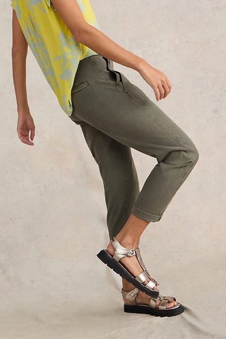 TWISTER CHINO TROUSER KHAKI GREEN 6