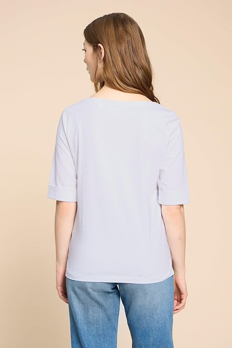 SYDNEY BOAT NECK TEE BRILLIANT WHITE 2