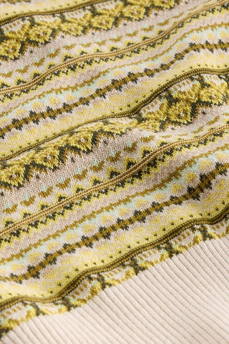 FAIRISLE STRIPE TANK CHARTREUSE MULTI 6