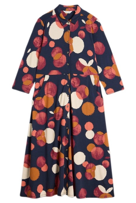RUA JERSEY SHIRT DRESS NAVY PRINT 3