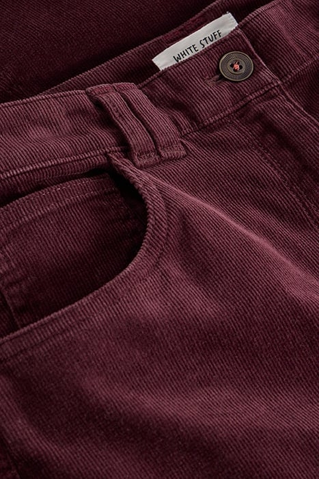 QUINN ORGANIC CORD SKIRT DARK PLUM 6