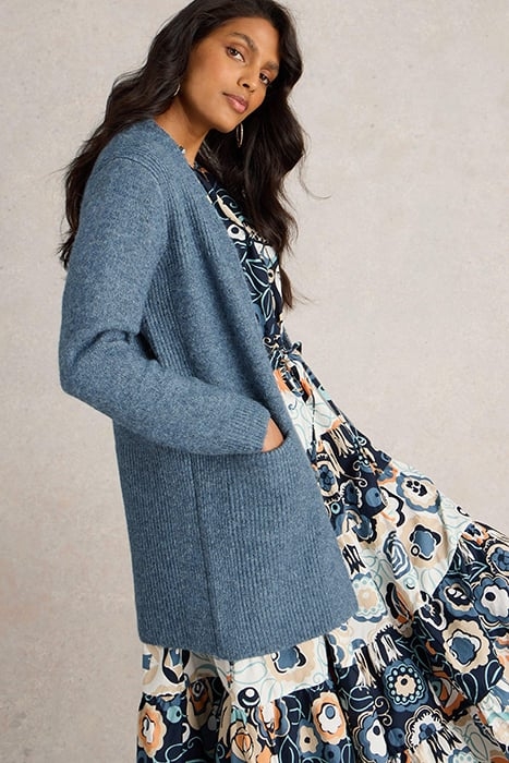 ERIN LONGLINE CARDI MID BLUE 5