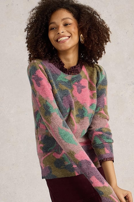 JODIE PRINTED FLORAL JUMPER GREEN MULTI 4