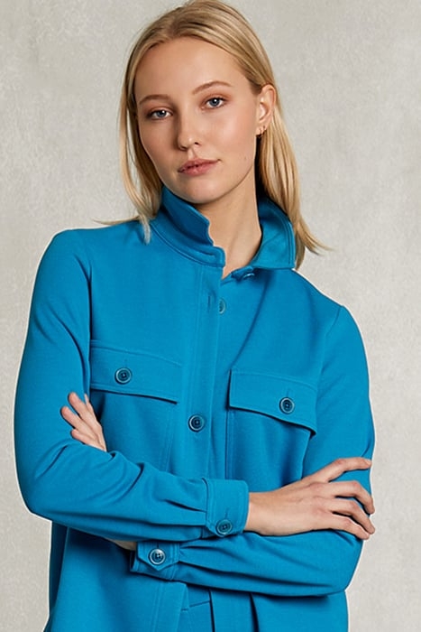 PETROL OVERSIZED MILANO SHIRT 2 POCKETS BLUE 3