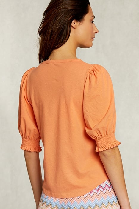 ORANGE T-SHIRT 3/4 SLEEVES WITH SMOCK ORANGE 2
