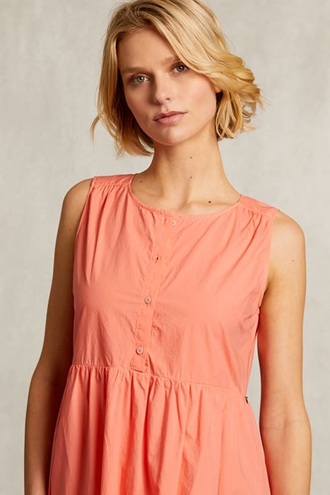 ORANGE SLEEVELESS RUFFLED UNI DRESS ORANGE 3